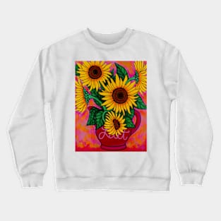 Saturday Morning Sunflowers Crewneck Sweatshirt
